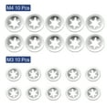 thumbnail image 3 of 20 Packs Internal Tooth Star Lock Washers Set M3 M4 Push on Clips, 304 Stainless Steel Starlock Push Nuts, 3 of 4