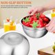 thumbnail image 3 of 4 Pcs Stainless Steel Mixing Bowls Set With Lids Metal Baking Bowls Stackable Bowls For Mixing Whisking Serving Salad Kitchen Prep, 3 of 3