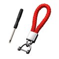 thumbnail image 1 of Coofit Car Key Chain Creative 360° Rotatable Braided Leather Keychain Car Key Ring, 1 of 6