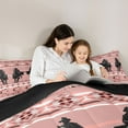 thumbnail image 4 of Feelyou Hippie Cowboy Horse Twin Bedding Sets 7pcs, Pink Aztec Abstract Comforter Set, 4 of 8