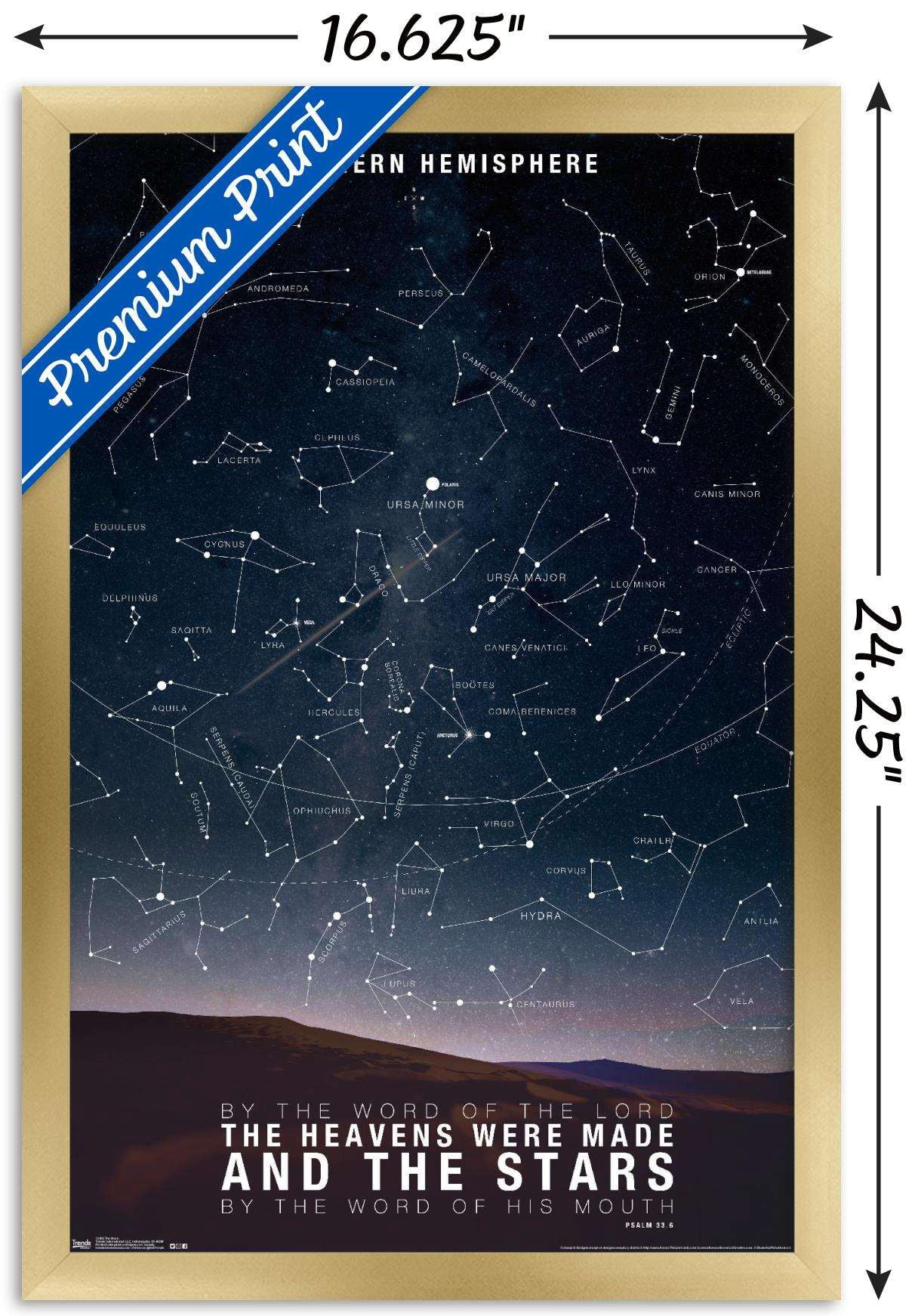 The Stars Wall Poster, 14.725" x 22.375", Framed