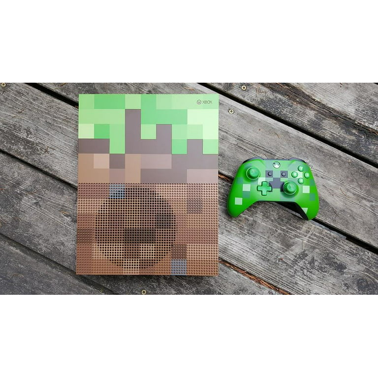 Microsoft 23c-00001 Xbox One S Minecraft Limited Edition 1TB Gaming Console with Bolt Axtion Bundle Refurbished