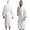 WHITE, variant on Men’s Hooded Bathrobe, 100% Cotton Terry Bathrobe, Spa Style Bath Robe, Absorbent Shower Robe, Lightweight Towel Bathrobes