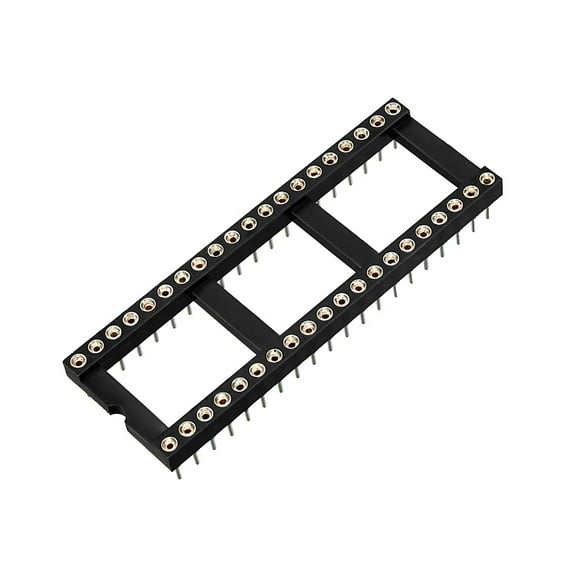 Uxcell 10pcs15.2mm Row Pitch 2 Row 40 Round Pins DIP IC Chip Socket Adaptor