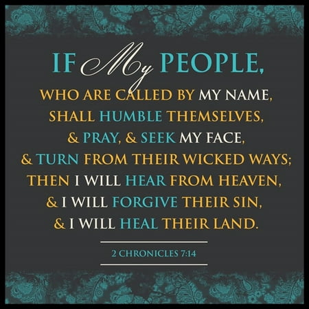 Plaque If My People2 Chron 714 War Room 8 X 8 May