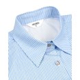 thumbnail image 4 of Camisa Mizvsitrd a rayas para hombre con botones de manga corta azul, 4 of 5