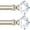 Champagne gold, variant on 2 Pack Curtain Rods for Windows 48 to 84 Inch, Telescoping Splicing 3/4 Single Rods 32 to 86 Inch Decorative Drapery Rod with Translucent Diamond Finial