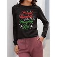 thumbnail image 2 of Naughty List Member - Funny Xmas Women's Long Sleeve, 2 of 4