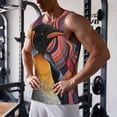 thumbnail image 5 of Fuzoiu Abstract Pattern Penguin Print Men's Workout Tank Tops,Sleeveless Gym Shirt Quick Dry,Fitness Bodybuilding T-Shirt,Muscle Athletic Workout Tee-4X-Large, 5 of 7