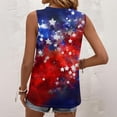 thumbnail image 6 of 250th Anniversary Tank Tops for Women 2026 - Patriotic Tie-Dye Square Neck Sleeveless Tees - 1776-2026 USA Star Print Casual Summer Blouse Blue L, 6 of 6