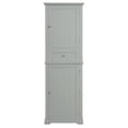 thumbnail image 5 of Tcbosik Tall Storage Cabinet, Slim Freestanding Bathroom Cabinet with Drawer and 2 Doors, 67"H Cupboard with Adjustable Shelf for Kitchen, Dining Room, Living Room, Grey, 5 of 9