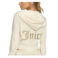 thumbnail image 2 of JUICY COUTURE Women's Studded-Back Velour Bling Cropped Jacket Gold $159 B4HP (Small), 2 of 7