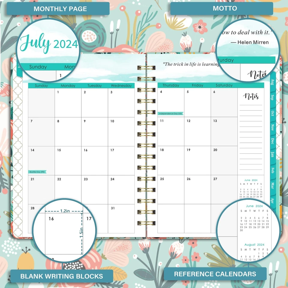 2024-2025 Planner - Academic Planner Form July 2024 To June 2025, 6.4‘’ X 8.3...