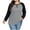 Gray(1), variant on Diufon Plus Size Long Sleeve Tops for Women Fall Fashion Color Block Crewneck Top Casual Loose Basic Shirts