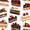 White Cakes Pattern, variant on Yayeee 2 Pack Qtip Holder Bathroom Cotton Swab Canister with Lid Clear Dispenser Set, Brown Cakes
