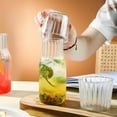 thumbnail image 4 of Glass Pitcher Set Bedside Carafe Set V-Shaped Spout Glass Carafe, 4 of 8
