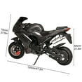 thumbnail image 4 of WETS 49cc 4 Stroke Pocket Bike, Pocket Rocket Motorcycle, Gas Pocket Motorbike with Strong Dual Brake, Racing Max Speed 25MPH, Dual Headlights for Kids 8 Years and Over, 4 of 8