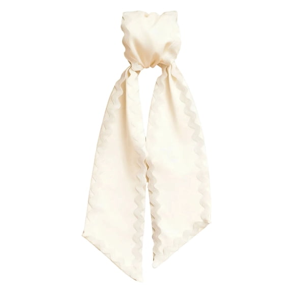 Wreath Sash for Front Door White Wreath Sash Wave-Edges Sashes Yard Doorway Indoor Outdoor Wall Ribbon Bow Home Decor Wedding Parties