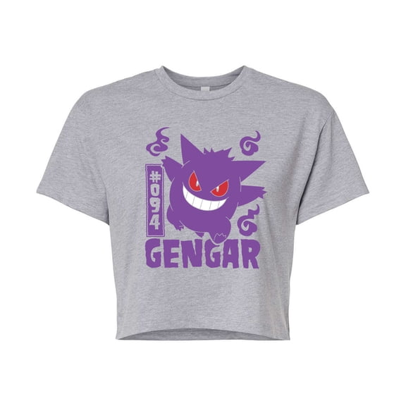 Pokémon - Gengar - Juniors Cropped Cotton Blend T-Shirt