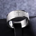 thumbnail image 4 of Anillo de acero de titanio inglés para hombres y mujeres, cruz cristiana, anillo de Biblia personalizado, anillo personalizado, anillo grabado, 4 of 4