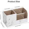 thumbnail image 2 of Desk Organizer - Office Pencil Holder Organizer Desktop Desk Accessories Office Supplies Organization Decor (Marble), 2 of 5