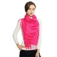 thumbnail image 2 of Multicolor Scarfs Scarf Women Pashmina Scarf Soft Solid Plain Shawl Wrap Fashion Warm Neck with Fringes, 2 of 4