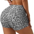 thumbnail image 1 of Fotbe Weave Geometric Shorts Sin Costuras – Shorts Deportivos de Cintura Alta para Mujer, Elásticos para Gimnasio, Yoga, Running o Ciclismo-Small, 1 of 8