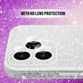 thumbnail image 4 of Compatible with iPhone 14 Pro Max Glitter Case Women Girls Bling Sparkle Phone Case Camera Lens Protection Slim Soft Bumper Shockproof Protective Cover for iPhone 14 Pro Max 6.7 inch, White, 4 of 12