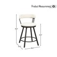 thumbnail image 5 of OakvillePark Belmar Swivel Counter Height Barstool (Set of 2), White, 5 of 6