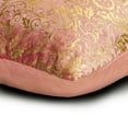 thumbnail image 2 of The HomeCentric Decorative Pink Pack of 2, 12"x14" (30x35 cm) Lumbar Pillow Cover, Velvet Foil, Damask & Zardozi Oblong Pillow, Abstract Pattern Contemporary Style - Mumtaaz, 2 of 3