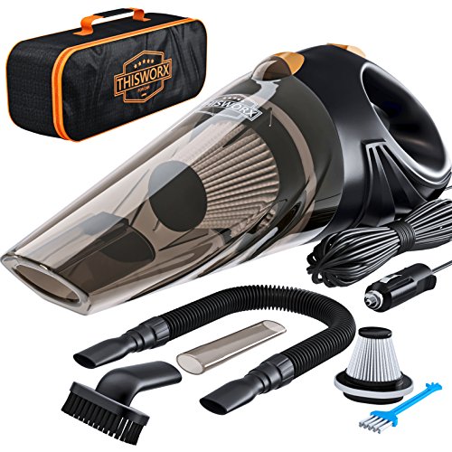 ThisWorx TWC-01 Portable Car Vacuum Cleaner with 16 Foot Cable - 12V (Black) - image 4 of 12