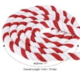 thumbnail image 2 of Unique Bargains 1Inch x 15Feet Natural Twisted Cotton Rope 3 Strand Tug of War Rope with Sealing Tape Red White, 2 of 6
