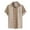 08-Khaki, variant on Mens Shirt Classic Spread Collar Short Sleeve Roll Up Cuff Relaxed Vacation Outdoor Business Casual Outerwear Brown 5XL