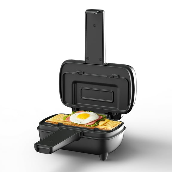 KEINVE Electric Double-Sided Non-Stick Sandwich Maker, Square Grill Pan for Toasted Sandwiches, Grilled Cheese, Pancakes, Omelets - Essential Kitchen Gadget for Home Cooking