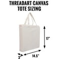 thumbnail image 3 of Premium Canvas Tote Bags | Pack of 6 | Heavy Duty 100% Cotton With Strong Handles Holds up to 40lbs | Eco Friendly | Large Size 14.5x17x3" - Natural, 3 of 9