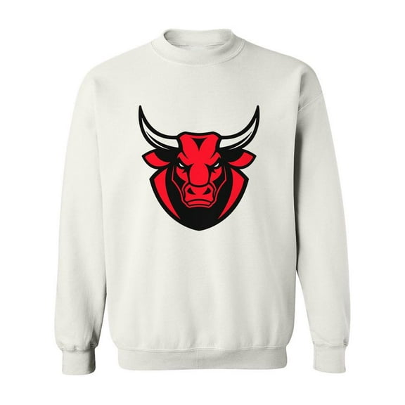A Ferocious Bull's Head Sweatshirt Men -Image by Shutterstock, Male 4X-Large