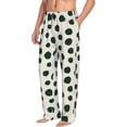 thumbnail image 6 of Pofeuu Abstract Green Polka Dot Print Men's Pajama Pants, Soft Lounge Pajama Pants with big pockets for Men Plaid Pj Bottoms-Small, 6 of 6