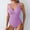 Purple, variant on Women One Piece Swimsuit Trendy Casual Summer Solid Ribbed Monokini Swimwear Classic V Neck Low Back Bathing Suit Green 8