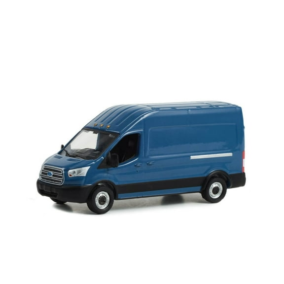 2017 Ford Transit LWB High Roof Van, Dark Blue - Greenlight 53050A/48 - 1/64 Scale Diecast Car