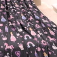 thumbnail image 3 of Fantasy Princess Unicorn Pattern Blanket,Comfortable Soft Flannel Throw Blanket,All Season,Warm Lightweight Blankets for Sofa Bed Couch Living Room Chair,60"x80", 3 of 4