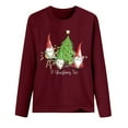 thumbnail image 4 of pimelu Christmas Shirts Clearance Christmas Tops for Women Trendy Christmas Gnomes Print Graphics Pullover Blouses Xmas Ladies Loose Crewneck Long Sleeve Tshirts, 4 of 4