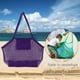 thumbnail image 1 of Bolsa de pya de mal grande para juguetes Bolsa de arena para Piscina de natación Viajes de arena Toals mojadas 18 x 12 x 18 pulgad Púrpura BLESIY bolsas de playa de malla, 1 of 8