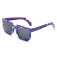 thumbnail image 1 of Montura de gafas de sol de fiesta, mosaico exagerado a cuadros, verde, azul, morado, para fotografía y escenario, 1 of 6