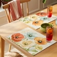 thumbnail image 4 of Red Yellow Placemats Set of 8, Blue Poppies Leaf Vintage Watercolor Floral Plant Non-Slip Place Mats Washable Table Mats for Kitchen Dining Table Decorations Indoor/Outdoor, 4 of 9