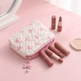 thumbnail image 5 of JHyouerji Zipper Cosmetic Makeup Pouch 6x4in Pink Nylon Portable Multifunctional Travel Bag for Small Sundries Storage, 5 of 6