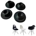 thumbnail image 1 of Splashncolor Paquete de 4 deslizadores para sillas | Reemplazos para patas de silla estilo Eames Eiffel, patas de muebles, color negro | Fácil de instalar | Fabricado con material duradero., 1 of 1