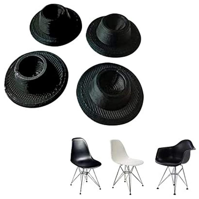 Splashncolor Paquete de 4 deslizadores para sillas | Reemplazos para patas de silla estilo Eames Eiffel, patas de muebles, color negro | Fácil de instalar | Fabricado con material duradero.