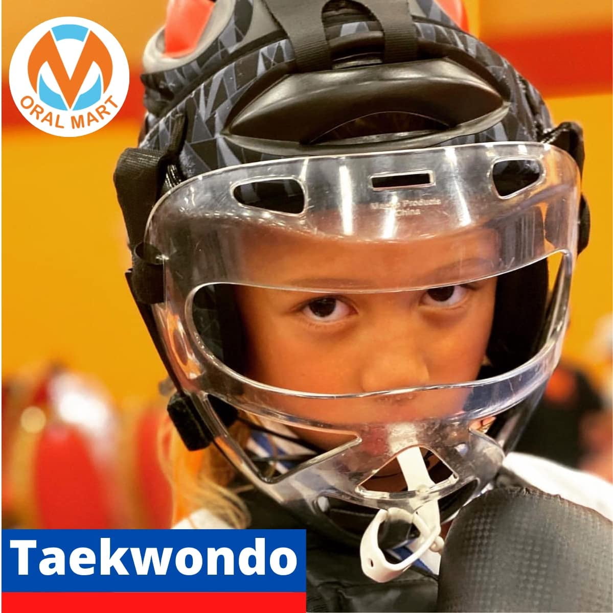 Strapped Mouth Guard for Football, Lacrosse, Ice Hockey, Taekwondo (USA Flag, Fangs, 15+ Colors to Choose from) - Sports Mouthguard with Fixed Strap (Strapped, Youth or Adult)