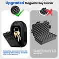 thumbnail image 4 of 2X Caja de Seguridad con Llave Magnética con Combinación de 4 Dígitos para Ocultar Debajo del Automóvil, Soporte de Llave Magnético para Interiores y Exteriores para Viajes B, 4 of 5