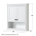 thumbnail image 2 of Deborah Over-the-Toilet Bathroom Wall-Mounted Storage Cabinet in White with Matte Black Trim, 2 of 4